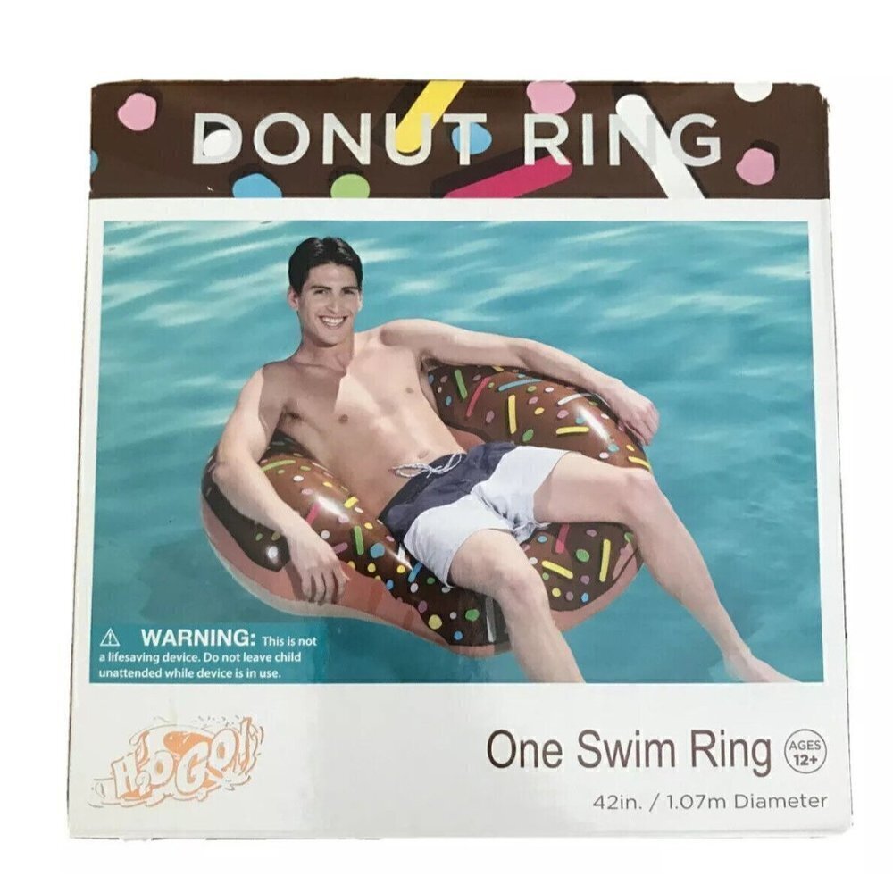 Floatie H2O Go Tube Donut  Swim Ring Pool Beach Lake Toy Inflatable 42"